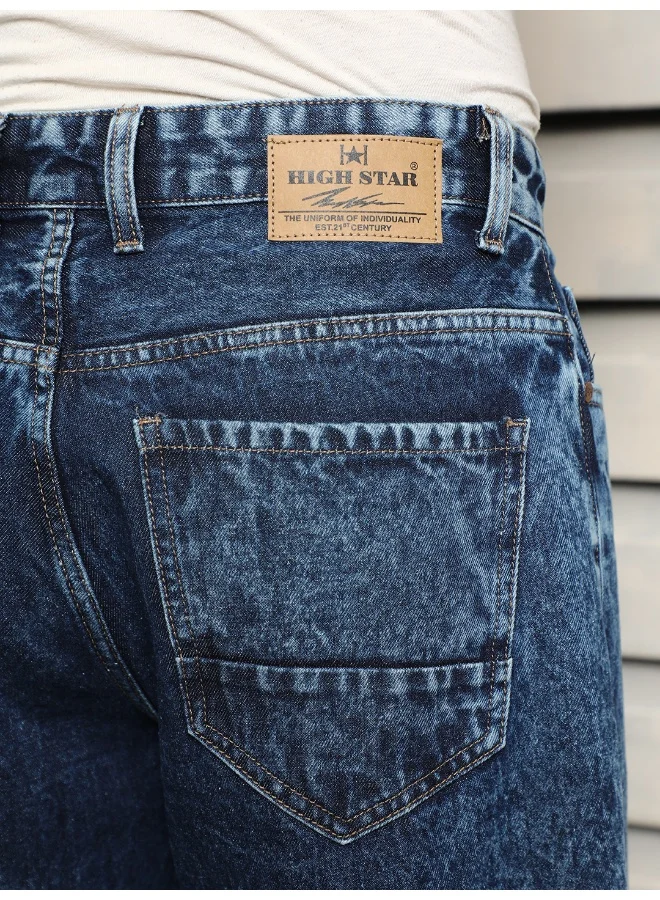 HIGH STAR Men’s Wide Leg Indigo Jeans – Comfortable and Casual