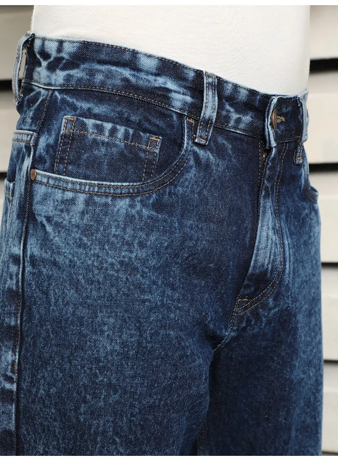 HIGH STAR Men’s Wide Leg Indigo Jeans – Comfortable and Casual