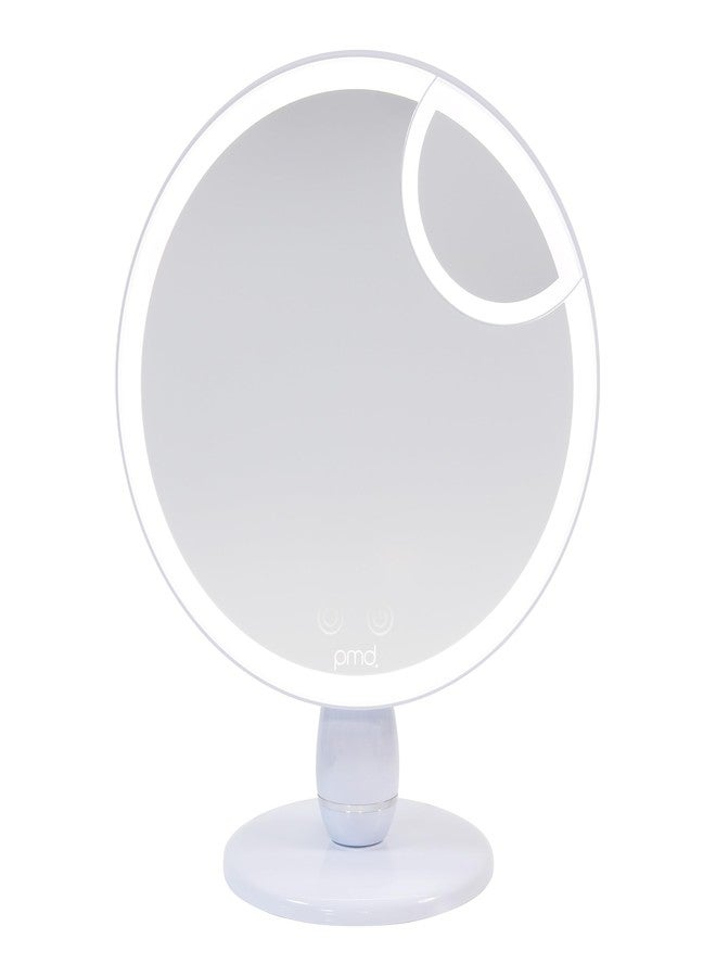PMD Beauty مرآة مكياج LED من PMD Beauty Reflect Pro مع أضواء - تقنية TriLume - مرآة تجميل محمولة - ثلاثة أوضاع، دوران 360°، تكبير 5X، جاهزة للسفر - Image 1
