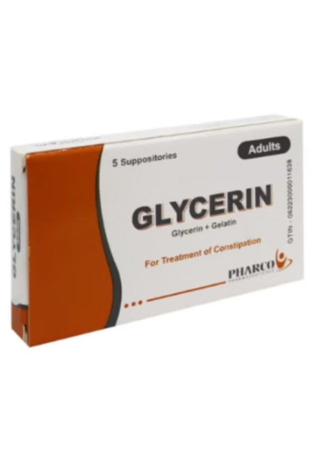 Glycerin Adults Suppositories 5's