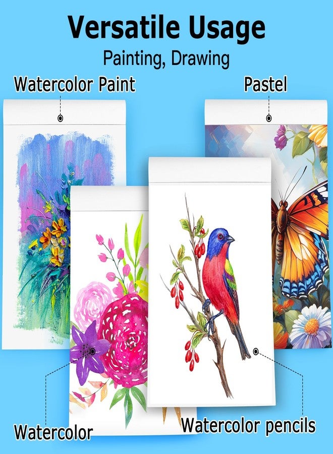 Hapikalor Watercolor Pad, 9"x12", 140 lb / 300 GSM, Artist Paper for Adults and Students, 20 Sheets, Blue - Image 5