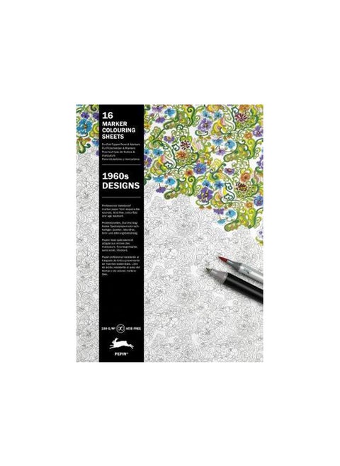 Marker Colouring Books: 1960s Designs