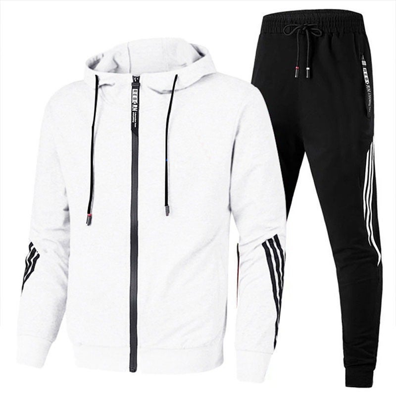 Spring and Autumn New Men's Casual Suit Hooded Sweatshirt Sportswear Two-Piece Set