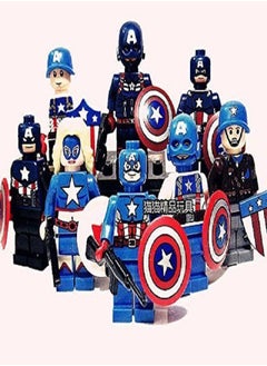 Generic 8 Pieces Figures Captain America, Superheroes Blocks, Cartoon Shaped Educational Toys for Kids, Blocks -  - Image 2