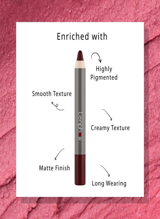 لينفور قلم تحديد الشفاه لينفور مات شو-أوف 2 في 1، قلم تحديد شفاه + أحمر شفاه، مقاوم للماء والتلطخ، يدوم طويلاً، لمسة نهائية مطفية، طرف مدبب، قلم أحمر شفاه، لون توفي لوف، 2.8 غرام - Image 2