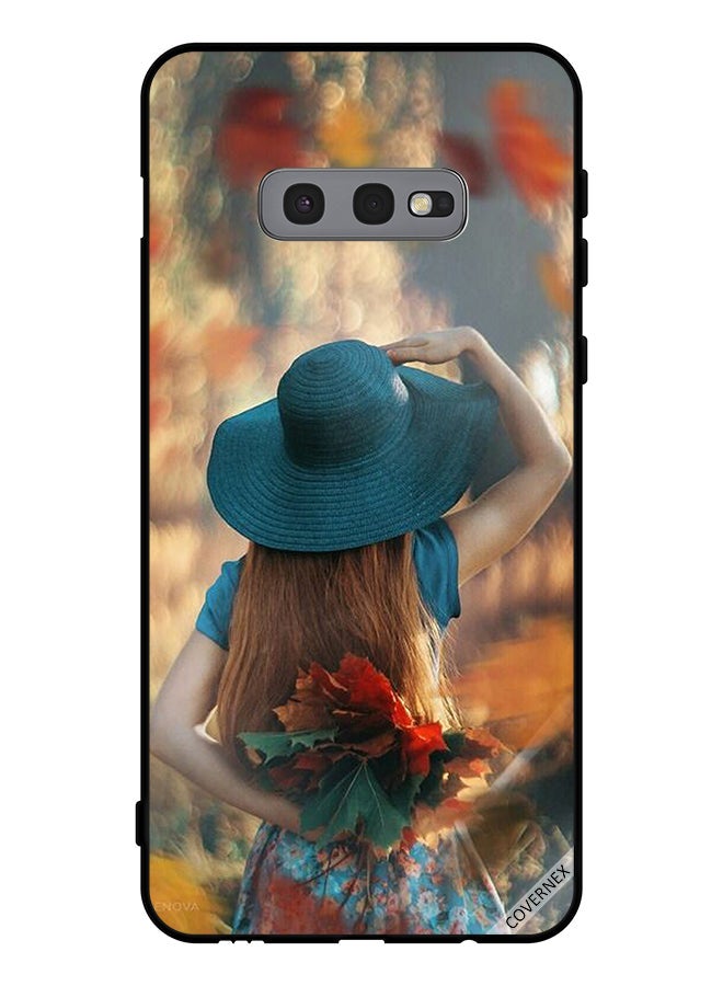 Covernex Protective Case Cover For Samsung Galaxy S10e Hat Girl Hiding Love Leaves - Image 1