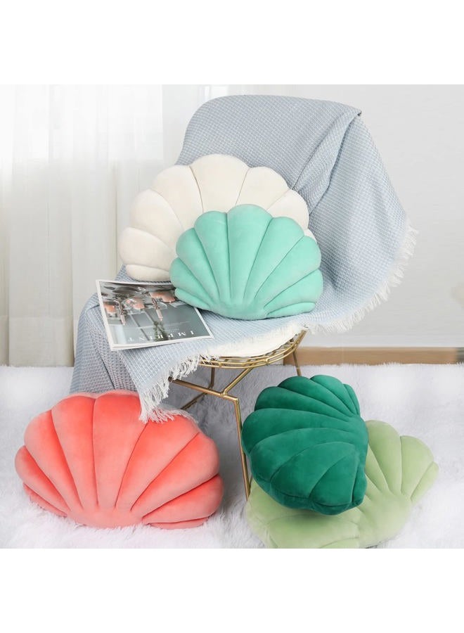 Yi-gog Sea Princess Seashell Decorative Pillow,1 Velvet Throw Pillowcases Sea Ocean Theme Seashell Conch Decorative Pillowslip Home Office Decor Seash - Image 2