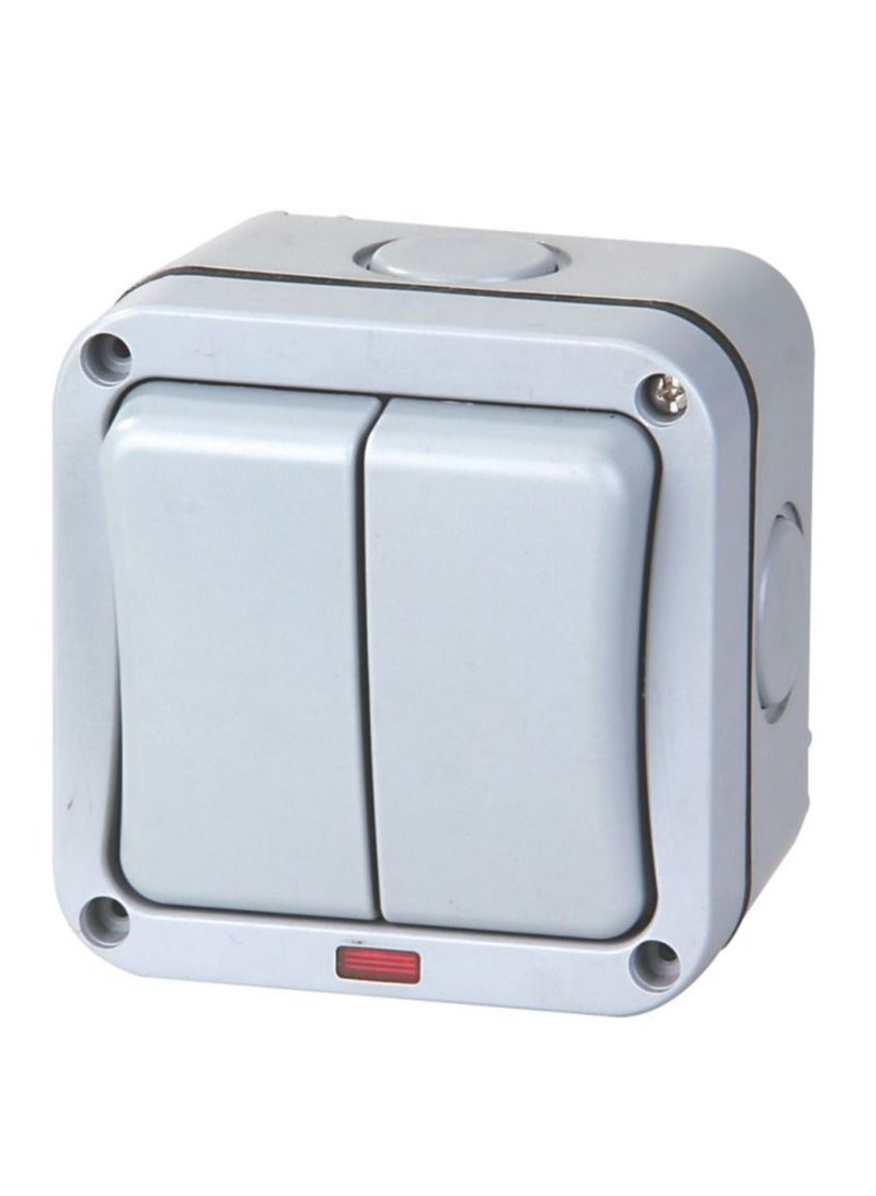 Veto مفتاح VETO مقاوم للماء، مقاوم للعوامل الجوية بتصنيف IP66 (2GANG) - Image 1