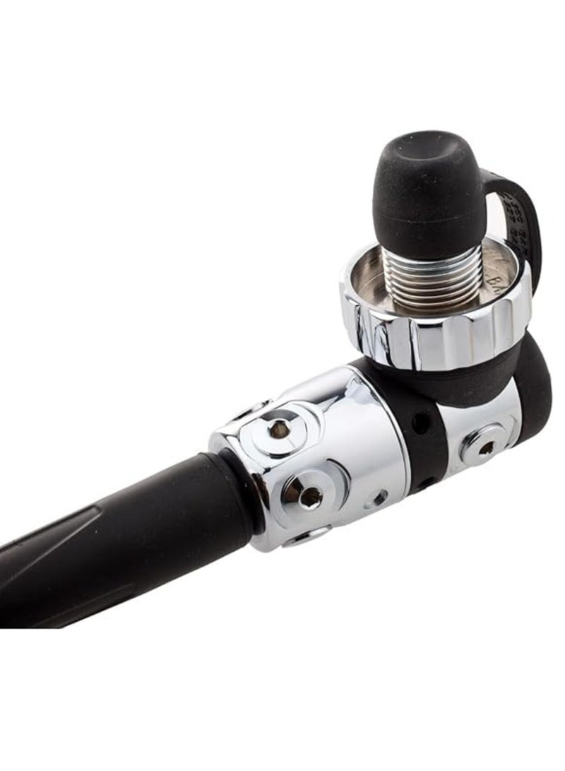 Atomic Regulator Z3 Din Sealed Black, superior reliability, pneumatically-balanced second stage, maintains performance in any temp., compact & lightweight | constructed of Titanium and Zirconium components, corrosion resistant scuba regulator | swivel hose on the second stage of this regulator helps reduce jaw fatigue and makes for a more comfortable scuba diving experience - Image 5