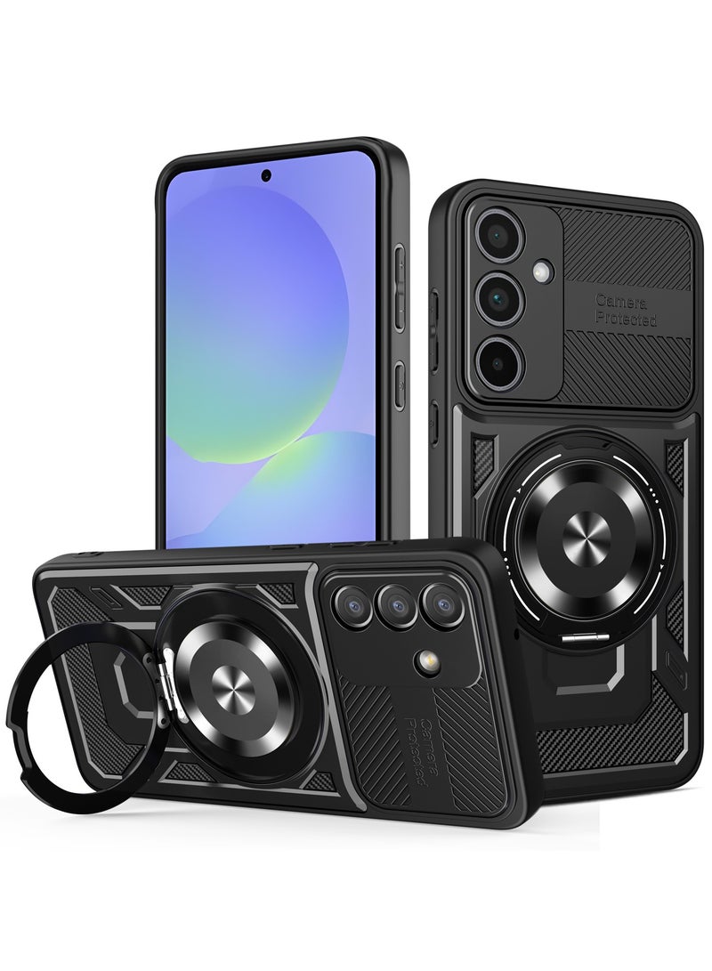Case Cover Shock Resistant Protect Camera TPU + PC Compatible with Samsung Galaxy A36/A56 (Black) - Image 1