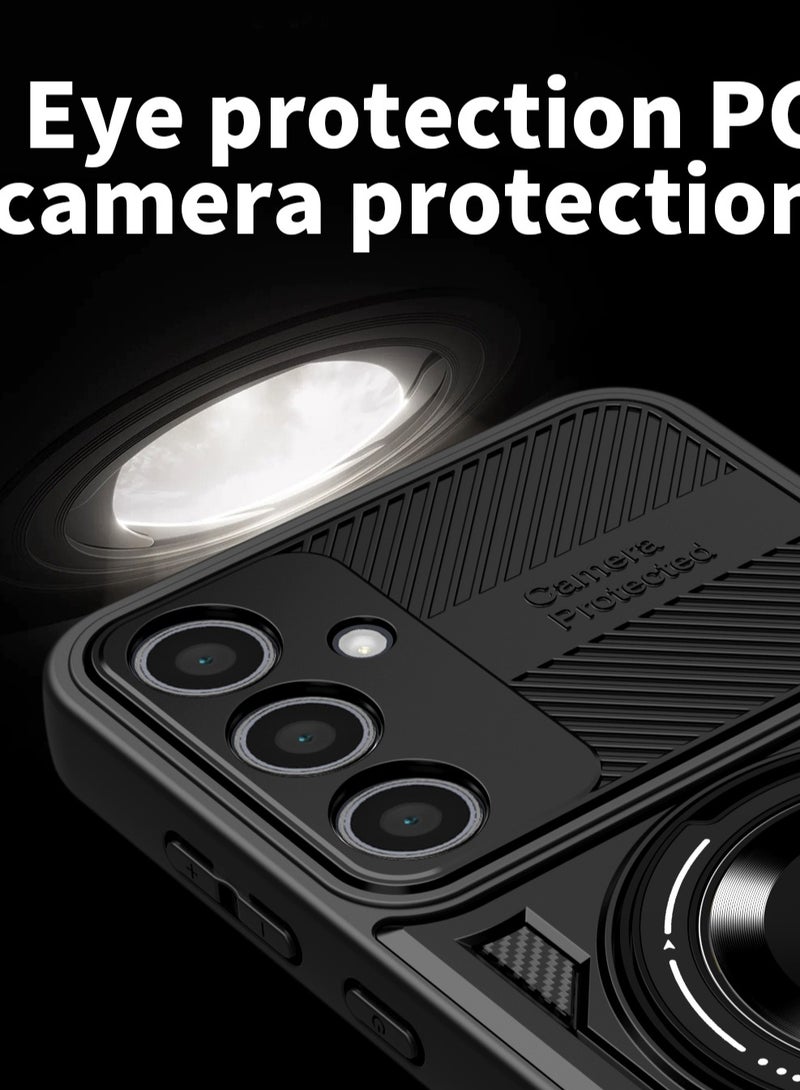 Case Cover Shock Resistant Protect Camera TPU + PC Compatible with Samsung Galaxy A36/A56 (Black) - Image 4
