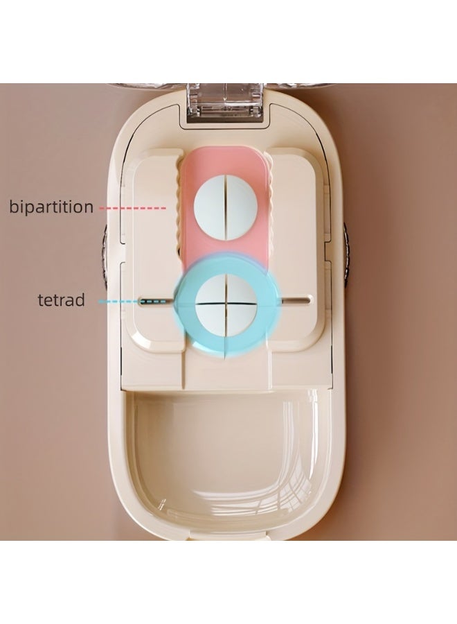 Pill Cutter and Divider, Portable Medication Dispenser, Accurate Tablets Splitter, One-to-Two, a Quarter Pill Splitter, Convenient Pill Case Organizer  , Precise Cutting of Medicine Into Halves or Four Halves, And a Portable Pill Storage Box - Image 2