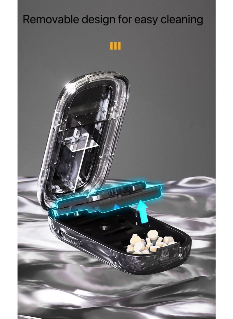 Pill Cutter and Divider, Portable Medication Dispenser, Accurate Tablets Splitter, One-to-Two, a Quarter Pill Splitter, Convenient Pill Case Organizer  , Precise Cutting of Medicine Into Halves or Four Halves, And a Portable Pill Storage Box - Image 4