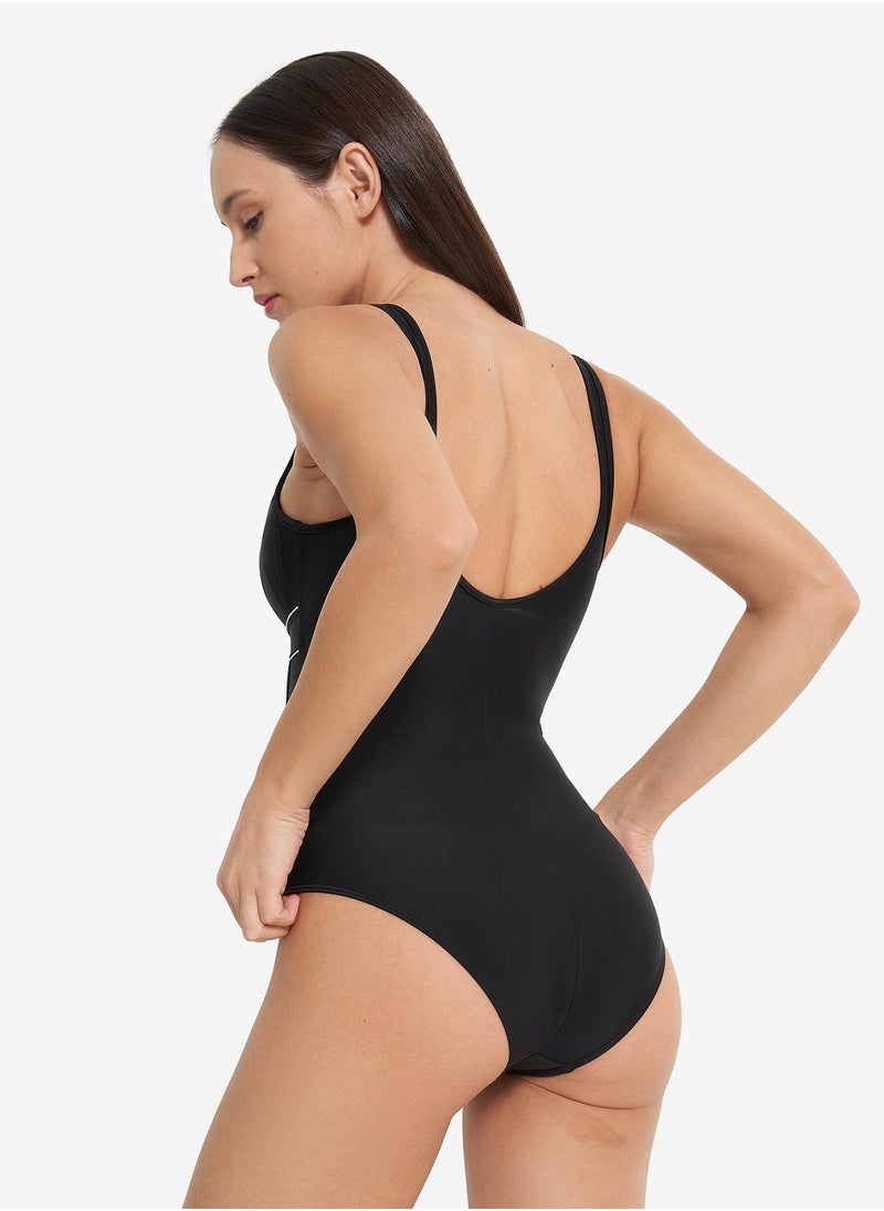 Joss Joss Women's Swimsuit with Internal Support Black/White – Removable Cups, Creora Highclo Fiber, Chlorine-Resistant, Stylish and Comfortable  - Image 3