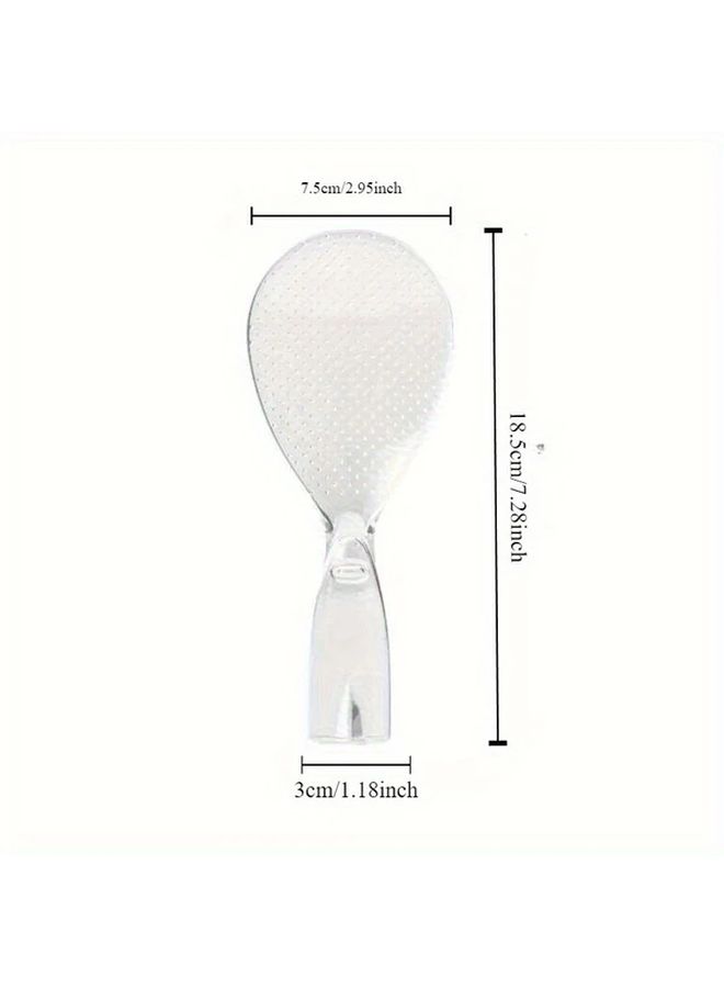 Green Non Stick Rice Spoon Ergonomic Handle Heavy Duty Plastic Kitchen Utensil Wide Opening Easy Scoop - Image 4