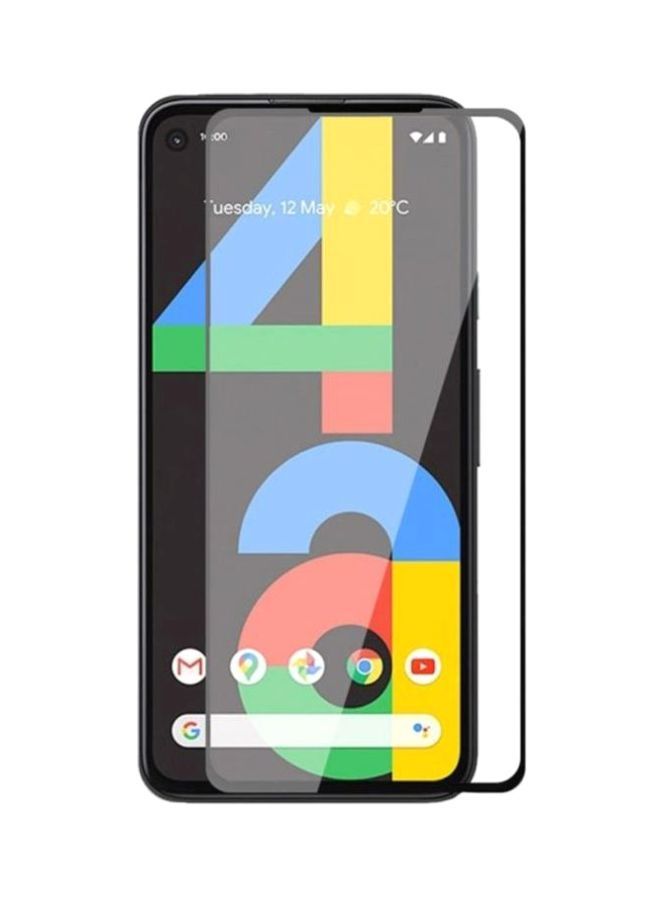 NIBEMINENT Grand Shieldz 3D Tempered Glass Screen Protector For Google Pixel 4a 4G (5.81 inch) Clear/Black - Image 1