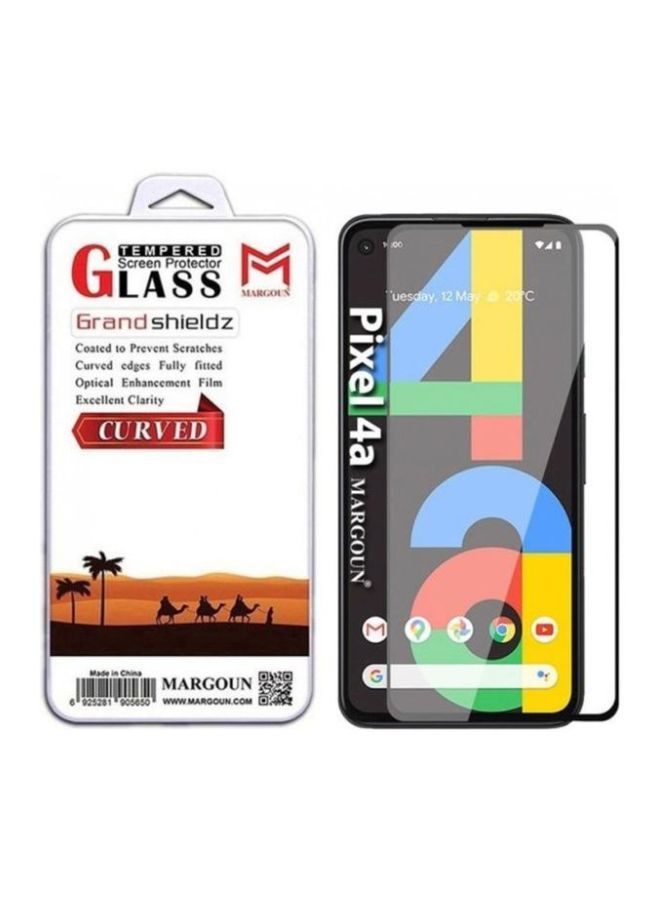 NIBEMINENT Grand Shieldz 3D Tempered Glass Screen Protector For Google Pixel 4a 4G (5.81 inch) Clear/Black - Image 2