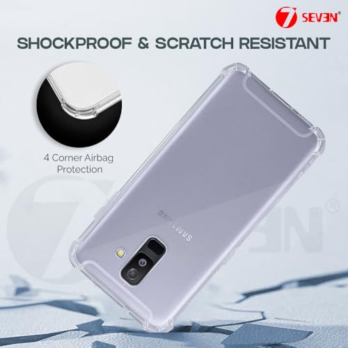7-Seven 7SEVEN® Back Cover for Samsung Galaxy A6 Plus Transparent Mobile Back Case Shock Proof Design Camera Edges Protection Crystal Clear Phone Case Silicon Soft TPU and Flexible Bumper Phone Cover - Image 3