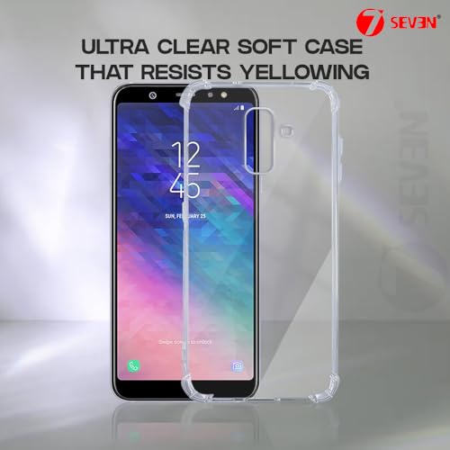 7-Seven 7SEVEN® Back Cover for Samsung Galaxy A6 Plus Transparent Mobile Back Case Shock Proof Design Camera Edges Protection Crystal Clear Phone Case Silicon Soft TPU and Flexible Bumper Phone Cover - Image 5