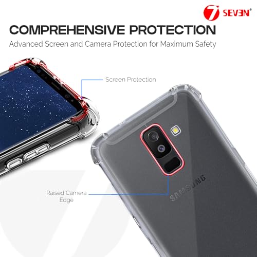 7-Seven 7SEVEN® Back Cover for Samsung Galaxy A6 Plus Transparent Mobile Back Case Shock Proof Design Camera Edges Protection Crystal Clear Phone Case Silicon Soft TPU and Flexible Bumper Phone Cover - Image 4