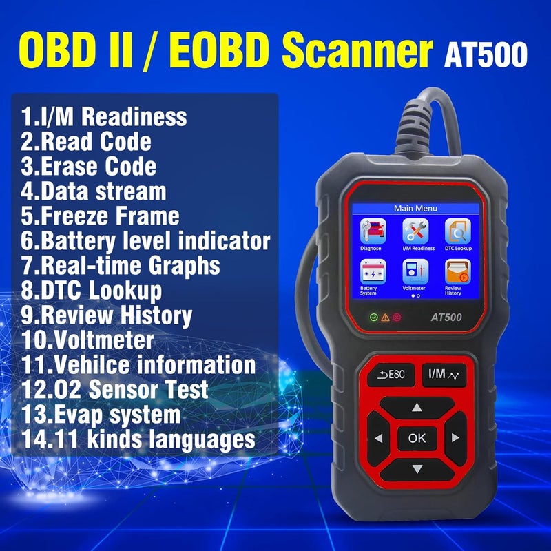 iKiKin أداة تشخيص ماسح iKiKin AT500 OBD2 - Image 2