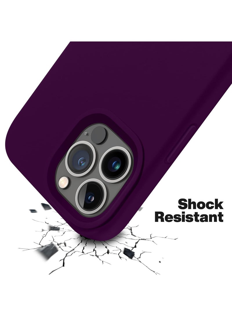 Silicone Case Compatible with iPhone 13 Pro Max, Slim Liquid Silicone, Layers of Soft Gel Rubber Shockproof, Protective Phone Case Cover with TPU Lining Compatible With iPhone 13 Pro Max (Deep Purple) - Image 2