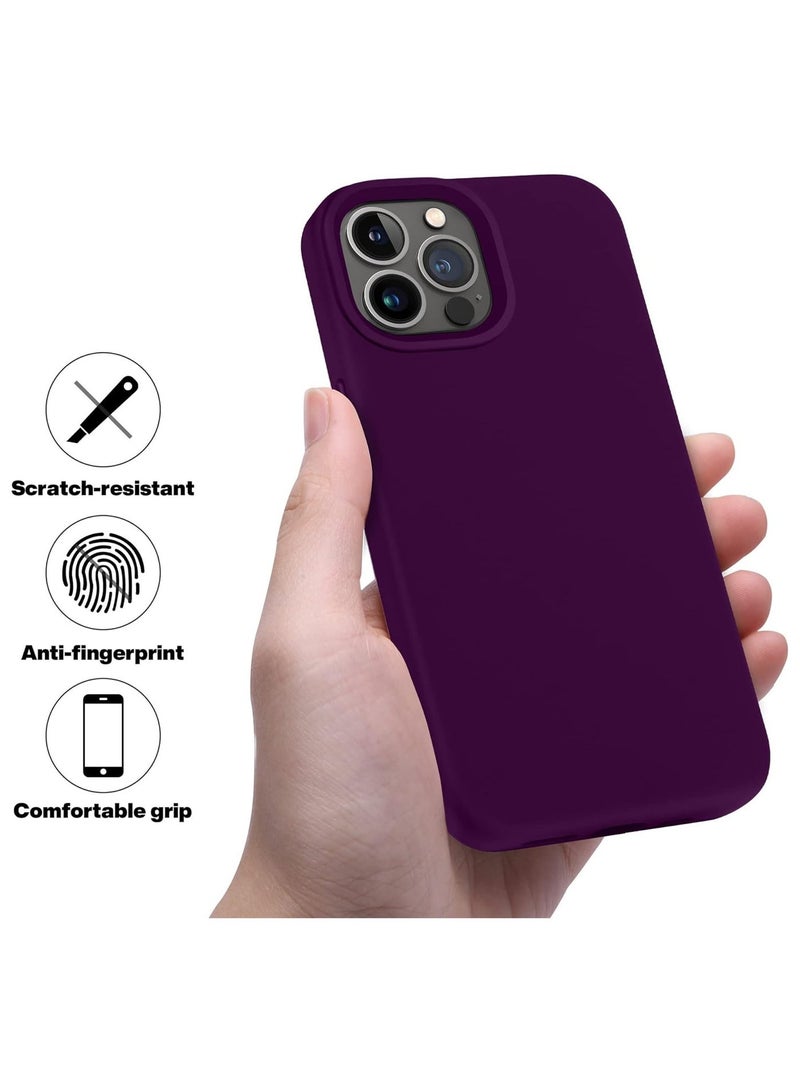 ACLIX Premium Liquid Silicone Case for iPhone 13 Pro Max Slim Fit, Soft Touch with Microfiber Lining & Enhanced Camera Protection - Durable & Anti-Fingerprint | Deep Purple - Image 4