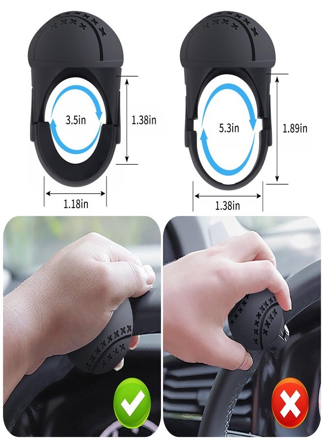 KRT New Generation Silicone Steering Wheel Knob, Anti-Slip Boat Steering Wheel Knob, Universal for Cars, Trucks, Boat, Tractors(Black) KRT-SWK1B - Image 4