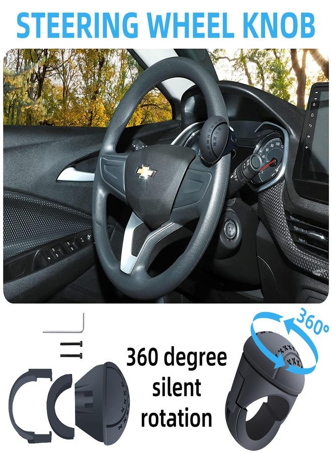 KRT New Generation Silicone Steering Wheel Knob, Anti-Slip Boat Steering Wheel Knob, Universal for Cars, Trucks, Boat, Tractors(Black) KRT-SWK1B - Image 3