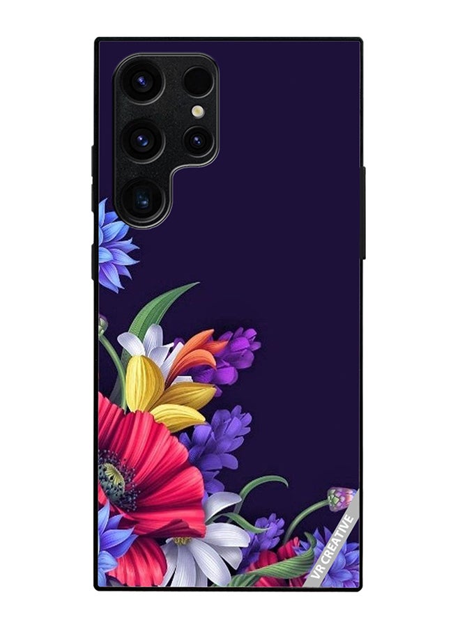 VR CREATIVE Protective Case Cover For Samsung Galaxy S25 Ultra Flower Design Multicolour