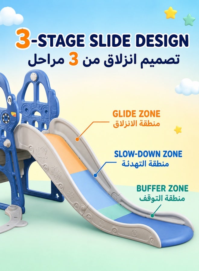 XiuWoo Toddler Slide and Swing Set 4 in 1 Toddler Playground with Swing Slide Climber and Basketball Baby Slide for Boys and Girls Backyard Playsets for Kids Indoor and Outdoor - Image 4