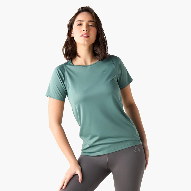 ADOT by Splash Layer Detail T-shirt with Round Neck and Short Sleeves