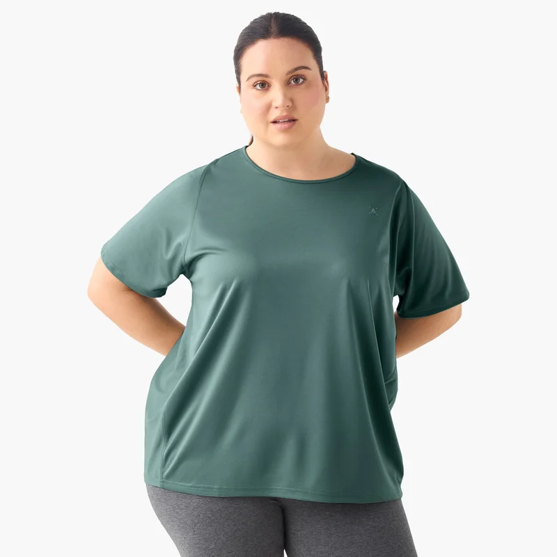 ADOT by Splash Layer Detail T-shirt with Round Neck and Short Sleeves