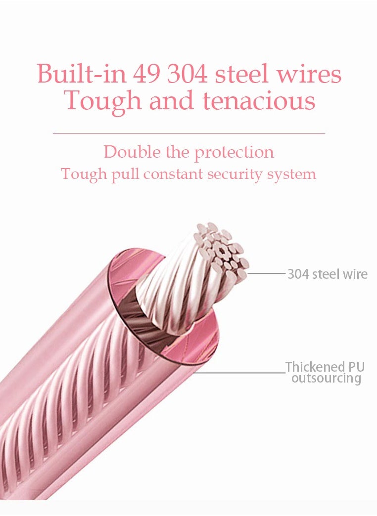 HaveDream - Children's Anti-Lost Safety Wristband, Fixed Head Ordinary Pink (OPP Bag) 2 Meters - Image 1