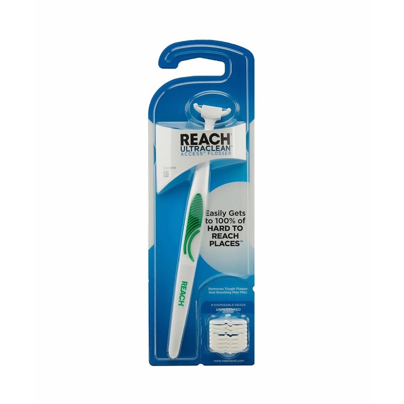 REACH Ultraclean Access Snap-On Flosser & Flosser Refill Head 28 ea, Pack for Proper Oral Care, Mint Flavor 1 ea - Image 2
