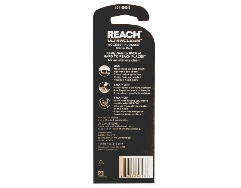 REACH Ultraclean Access Snap-On Flosser & Flosser Refill Head 28 ea, Pack for Proper Oral Care, Mint Flavor 1 ea - Image 3