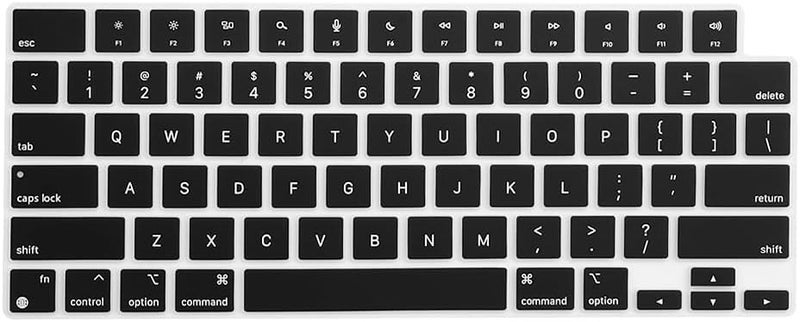 OJOS Keyboard Protector Compatible with 2025-2021 MacBook Pro 14 16 inch M4 M3 M2 M1 Pro/Max, Air 15" 13.6" A3240 A3113 A2681 A3241 A3114 A3112 A3185 A3401 A3403 A3186 A2442 Cover, Black - Image 1