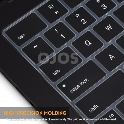 OJOS Keyboard Protector Compatible with 2025-2021 MacBook Pro 14 16 inch M4 M3 M2 M1 Pro/Max, Air 15" 13.6" A3240 A3113 A2681 A3241 A3114 A3112 A3185 A3401 A3403 A3186 A2442 Cover, Black - Image 3