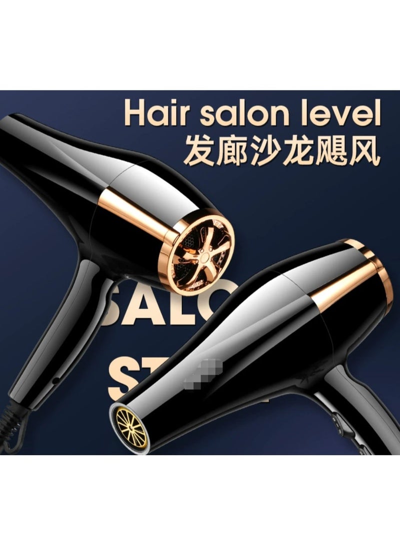مجفف شعر 2400 واط، خفيف الوزن وقوي، مع وقت تجفيف سريع، تحكم في سرعتين، سهل الاستخدام وفعال، أسود - Image 1