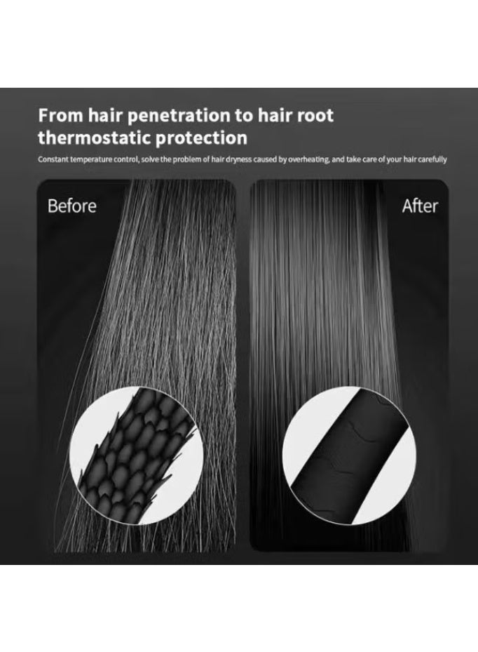مجفف شعر 2400 واط، خفيف الوزن وقوي، مع وقت تجفيف سريع، تحكم في سرعتين، سهل الاستخدام وفعال، أسود - Image 4