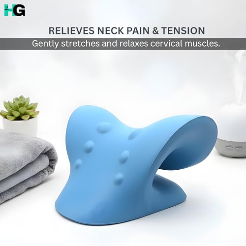 HOMEGALLEY Neck Relaxer Support Stretcher for Pain Relief Cervical Traction Device Shoulder Relaxer for Tmj Pain Relief, Cervical Spine Alignment, Chiropractic Neck Rest Pillow for Spine Alignment - Image 2