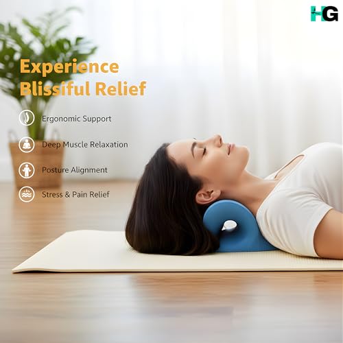 HOMEGALLEY Neck Relaxer Support Stretcher for Pain Relief Cervical Traction Device Shoulder Relaxer for Tmj Pain Relief, Cervical Spine Alignment, Chiropractic Neck Rest Pillow for Spine Alignment - Image 4