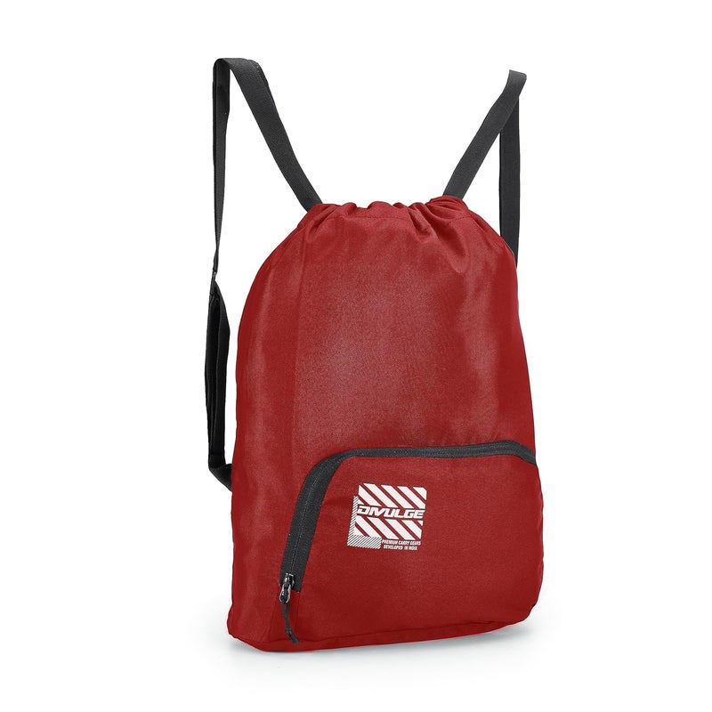 DIVULGE Meteor18 liters Polyester Drawstring bag, daypack Gym bag Rucksack Backpack With Zip Pocket - Image 3