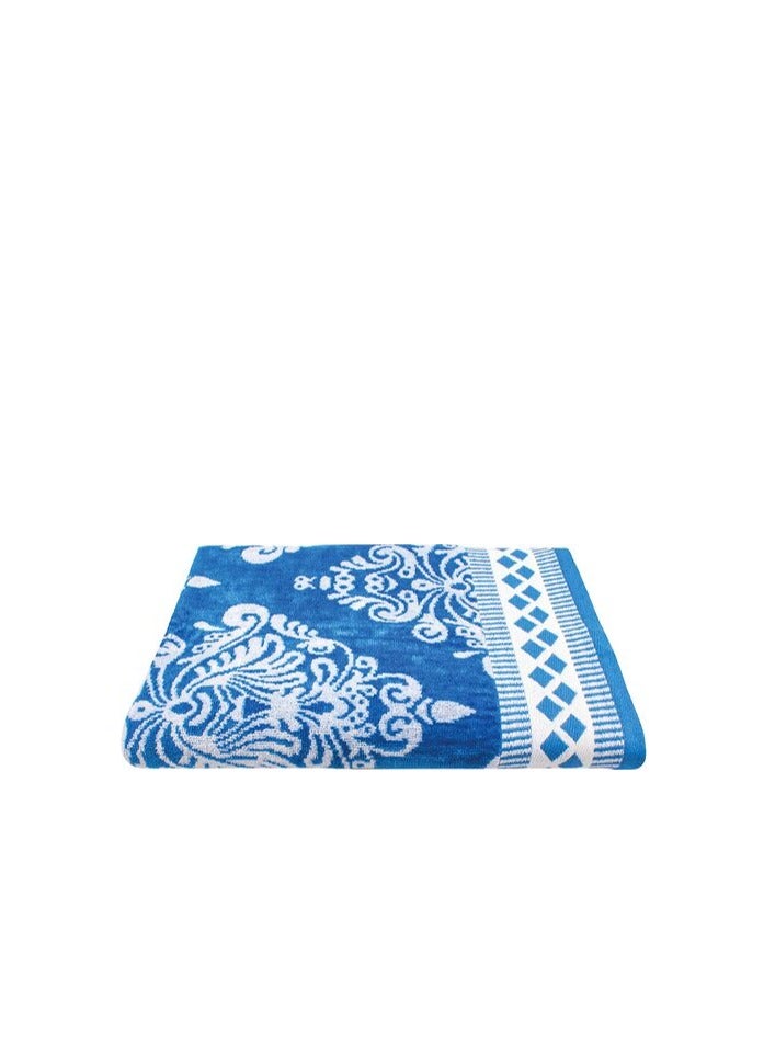 بروماس منشفة حمام - 70 سم × 140 سم، منشفة ناعمة 520 جرام لكل متر مربع، 100% قطن (أزرق). - Image 2