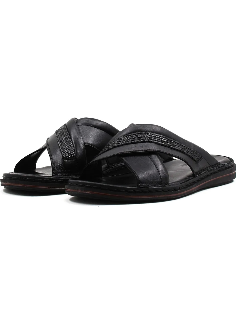 Fast Step Genuine Leather Men's Flat Slippers 128MA173