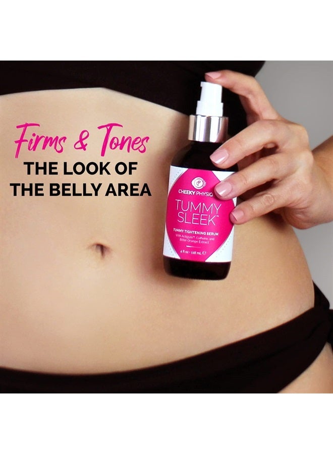 Cheeky Physique Tummy Sleek Stomach Firming Cream - Skin Tightening Serum for Belly - Helps to Improve the Appearance of Loose Skin and Cellulite on the Abdomen & Waist - Toning Body Lotion with Caffeine - Image 2