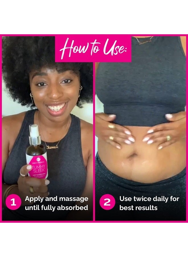 Cheeky Physique Tummy Sleek Stomach Firming Cream - Skin Tightening Serum for Belly - Helps to Improve the Appearance of Loose Skin and Cellulite on the Abdomen & Waist - Toning Body Lotion with Caffeine - Image 4