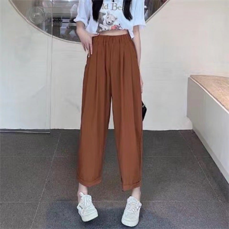 Plus Size High Waist Casual Pants for Women Green  - Image 2