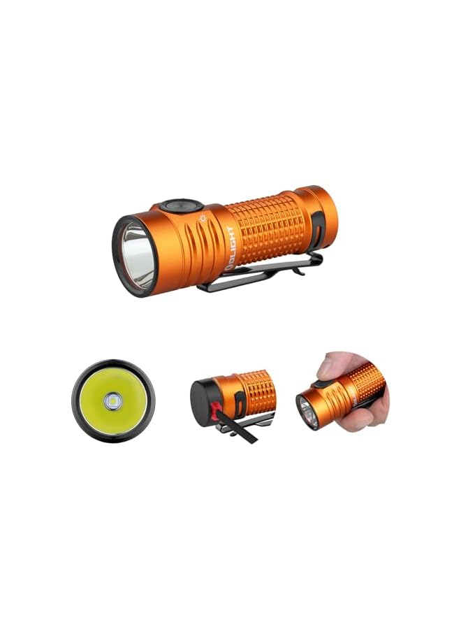 Olight BatonTurbo 1000 Lumen Handheld Flashlight Portable Torch EDC Outdoor Flashlight Waterproof (Orange) - Image 2