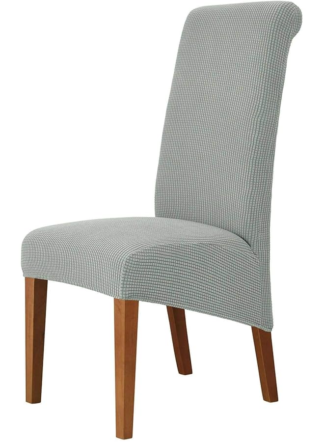 The Bros أغطية كراسي طعام كبيرة، واقي كراسي مرن XL قابل للإزالة والغسل، أغطية كراسي جاكار مضادة للغبار عالمية لغرفة الطعام والمطبخ والفندق - 2 قطعة - I - Image 1